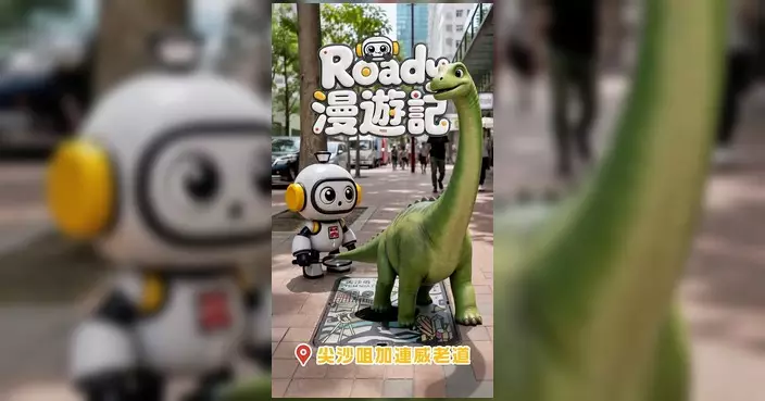尖沙咀加連威老道現「恐龍」渠蓋 路政署美化工程添科學元素