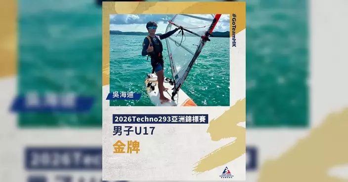 香港15歲滑浪風帆新星吳海迪亞青賽U17封王