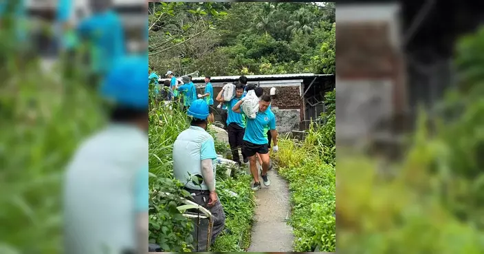 南區水菜田村火災後 懲教署愛群義工團協助災民重建家園