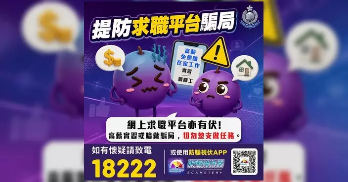 警方提醒求職者保持警惕 提防「高薪在家工作」騙局