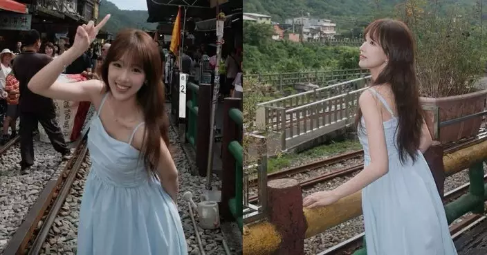 甄敏芳台灣之旅晒仙氣 吊帶裙清新吸睛