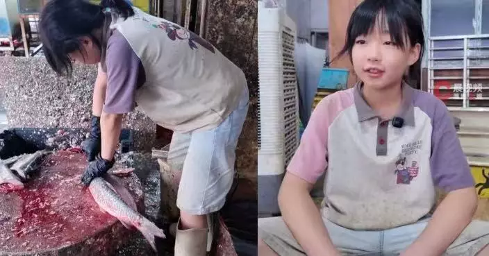 母親跌傷後主動幫看魚檔 湖南11歲女童苦練2年劏魚手法俐落似老師傅