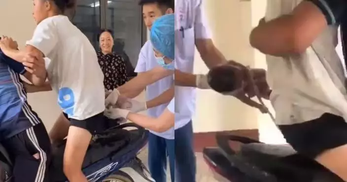 越南孕婦乘電單車趕往醫院途中分娩 醫護見男嬰卡褲管即場接生保母子平安
