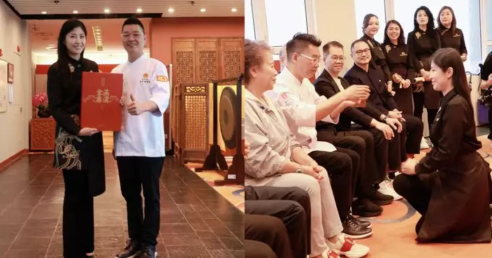 周家蔚跪地斟茶拜師 米芝蓮名廚收為徒