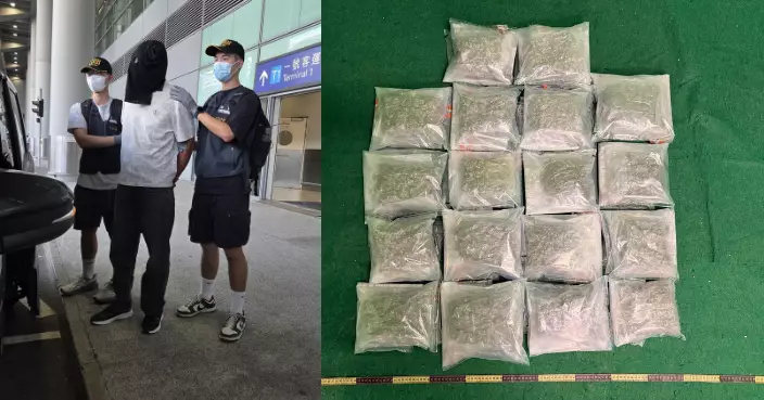 ​海關機場檢獲約值120萬元懷疑大麻花 曼谷抵港内地男旅客被控販毒