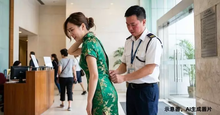 港媽旗袍卡拉鏈情急下求助男保安 竟爆出「咸濕佬」對話？網民熱議咁建議