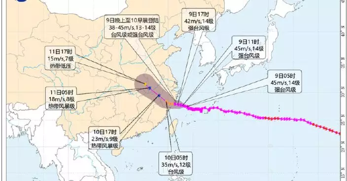 風暴「白海豚」登陸浙江兩度上岸　樂清救援隊清樹拖車助被困者脫險