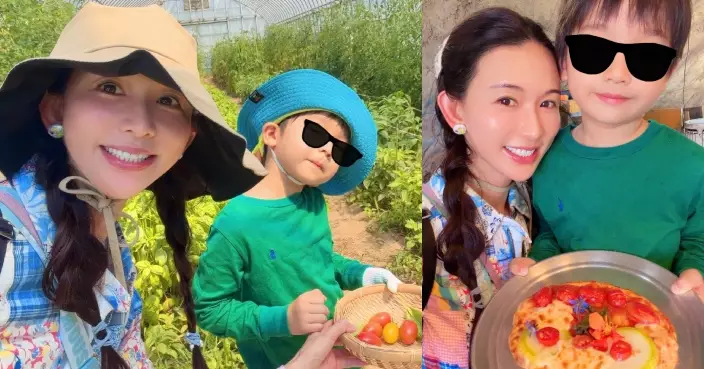 林志玲晒母子遊農場溫馨日常 囝囝自製Pizza送AKIRA賀父親節