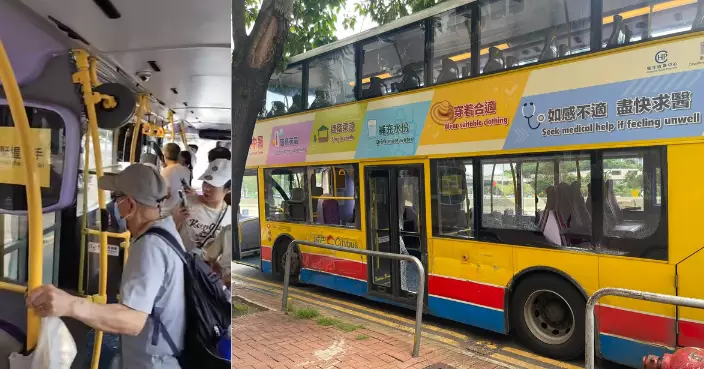 香港仔大道城巴疑遭貨車攔腰撞 5傷受傷送院