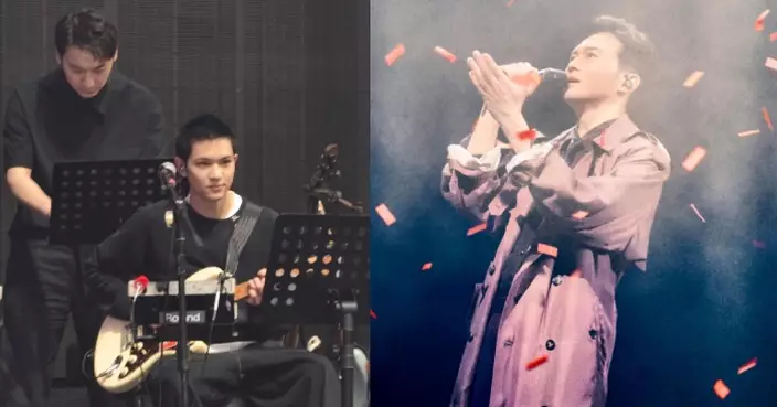 魔童驚喜現身張智霖演唱會當結他手 父子兵上陣為觀眾送上驚喜
