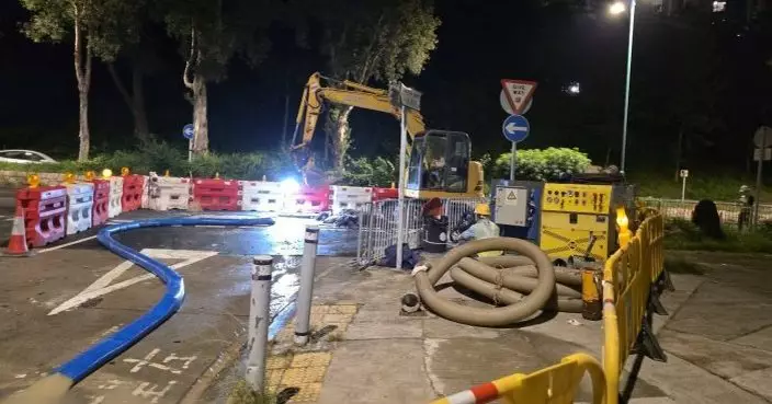 水務署：屯利街爆水管完成維修 區內食水供應陸續恢復