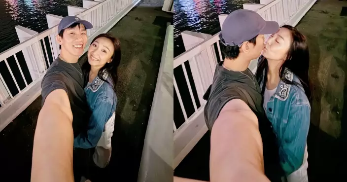 林奕匡孖老婆暫放低囝囝海旁拍拖賀結婚9周年 李靄璣晒咀嘴照放閃超甜蜜