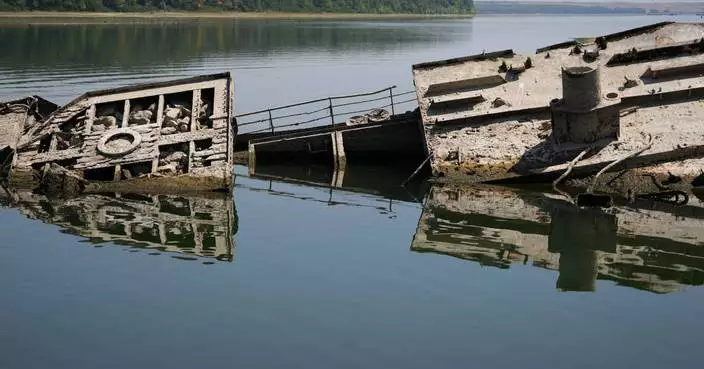 多瑙河水位急降 二戰德國戰艦殘骸重現