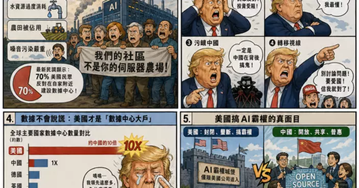 美國國內掀起反AI中心浪潮 又污衊是中國背後搞鬼 末日霸權的無能狂怒