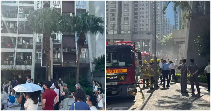 太古城海景花園單位冷氣機起火　4人不適送院20人天台暫避待救援