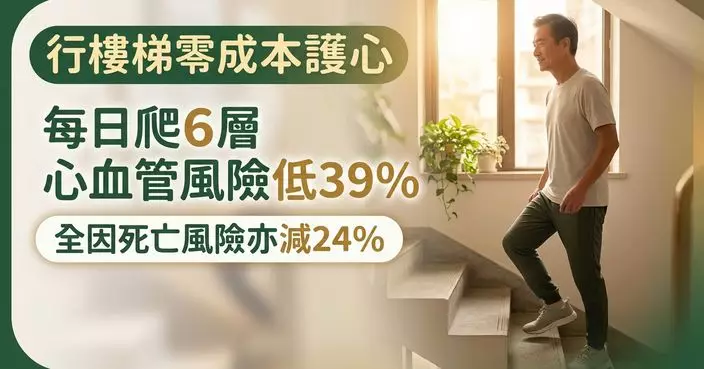 每日爬樓梯有助長壽？研究揭：心血管死亡風險低39%