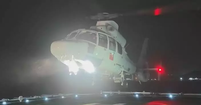中國海警局東海舉行全天候艦載直升機訓練
