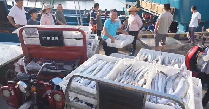 海南休漁期結束 首批漁船滿載而歸