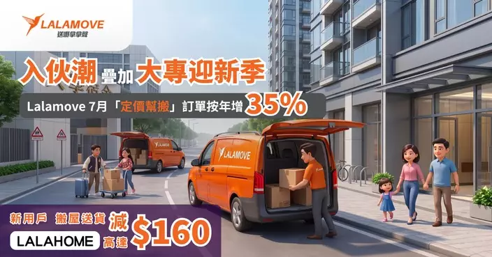 新樓入伙潮加開學季夾擊 Lalamove 7月搬運需求急升 九龍灣增35%居首