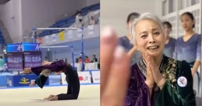 以一頭白髮亮相 日本73歲體操女將完成騰空轉體奪個人生涯第11面金牌