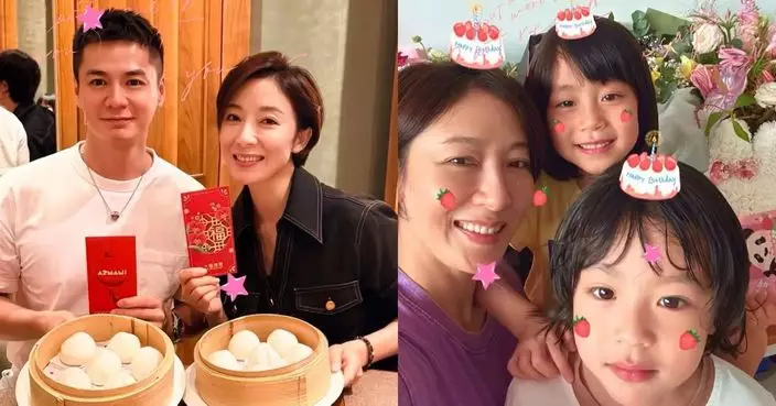 楊茜堯收仔女手作卡過生日 大女升小學展開新一章