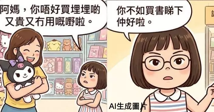港媽想買Kuromi公仔被5歲女阻止：買書睇仲好 網笑：生性到好恐怖！