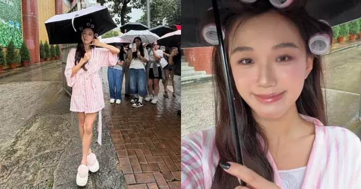 Carina李晞彤黃雨下「包租婆look」踩電台 搭車唔尷尬：仲幾舒服添