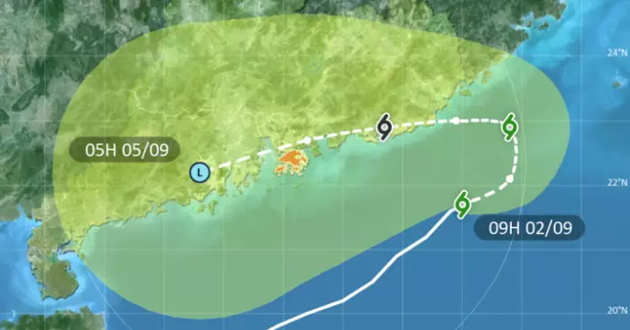 天氣 | 天文台:「沙德爾」周五至周六料再靠近珠江口 將評估是否改發3號信號