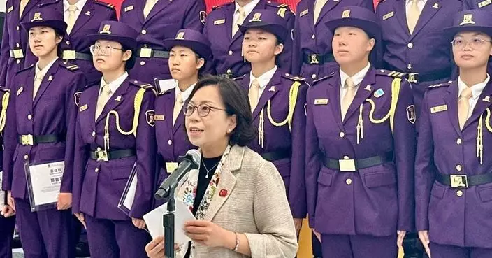 麥美娟鼓勵更多制服團體及校內國旗護衞隊 善用愛國主義教育基地