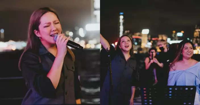 衛蘭驚喜現身灣仔海旁 與樂隊The Flame Busking為11月紅館個唱預熱