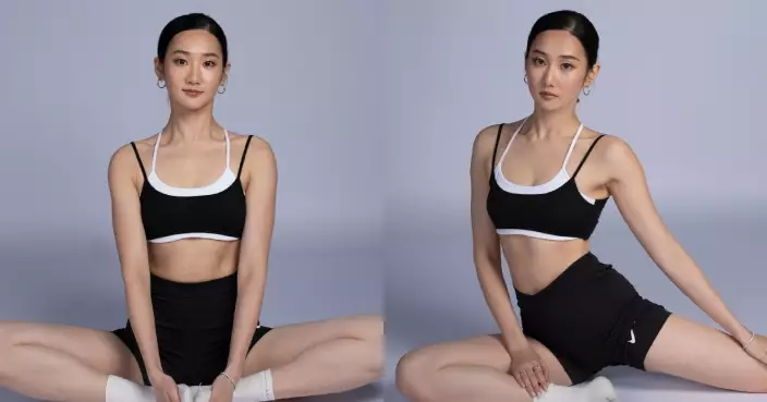 袁文靜解鎖新身分化身「運動模特」 黑白Bra Top晒零贅肉Fit爆身形