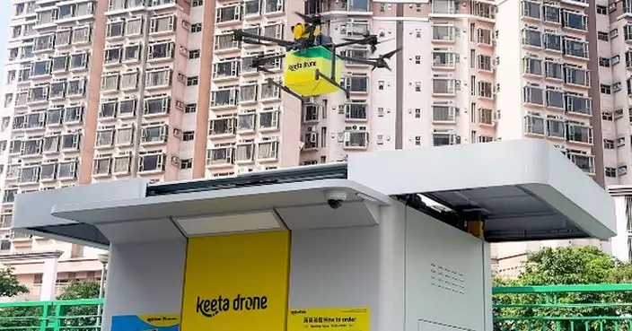 頌安邨無人機外送航線啟動 何永賢：公屋成房屋創科育苗基地