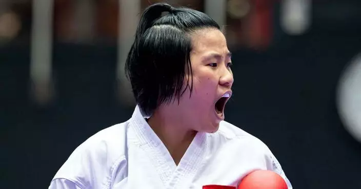 黃卓莉於亞運空手道女子組手68公斤以下級奪銅牌