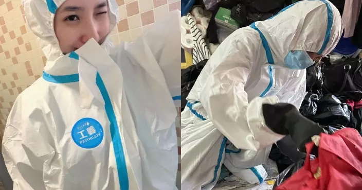 鍾柔美中秋前夕做義工為長者清理「垃圾屋」 無懼污糟奮力執拾：好充實好開心有意義！