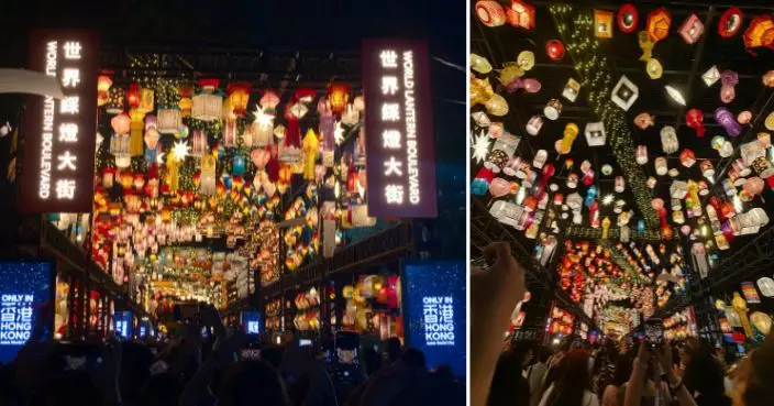 維園「世界綵燈大街」人流眾多 晚上10時停止排隊入展區