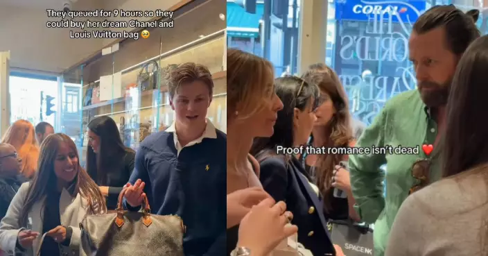 英男通宵排12粒鐘幫老婆搶Chanel  網民起哄：If he wanted to, he would