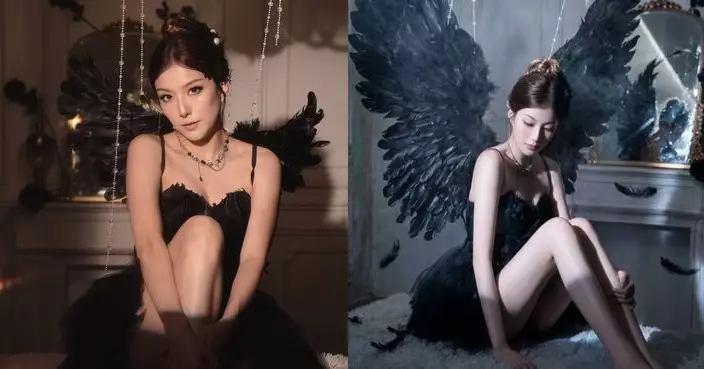陳嘉桓墮落天使造型低胸晒腿 近年轉型大腦皮紋分析師