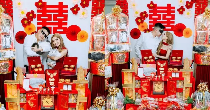 譚嘉儀過大禮排場奢華 五對龍鳳鐲金豬牌極吸睛
