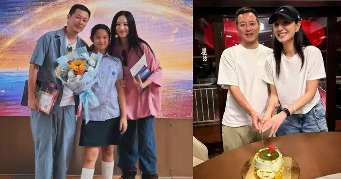 鄭希怡夫妻生日差一天 情侶Tee切蛋糕放閃