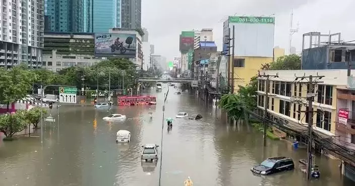 曼谷暴雨成災交通大亂 當局宣布全市為災區數千人疏散