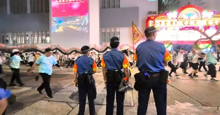 民安隊中秋夜堅守崗位 維園大坑執勤守護市民