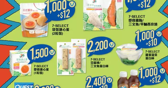 7‑Eleven限時推出高蛋白食品換領優惠  yuu會員低至1,000積分換購多款人氣產品