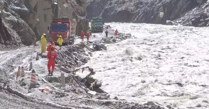 西藏吉隆泥石流：救援隊搶通最後一公里受損公路