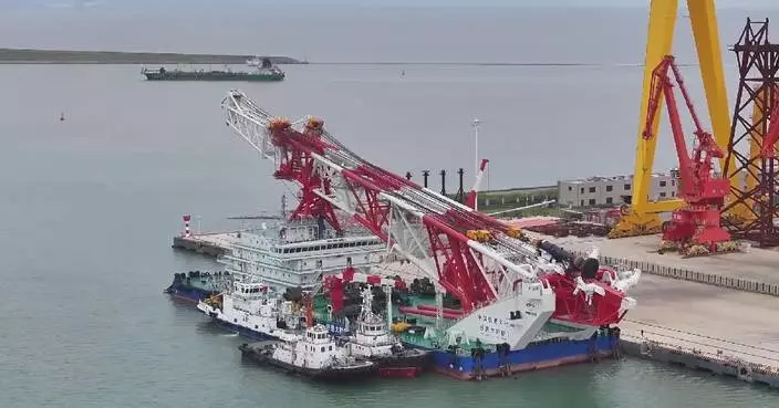中國研發全球最大打樁船啟程赴巴西 參與興建地標大橋