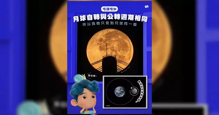 天文台拆解月球「同一面」之謎 自轉公轉周期相同所致