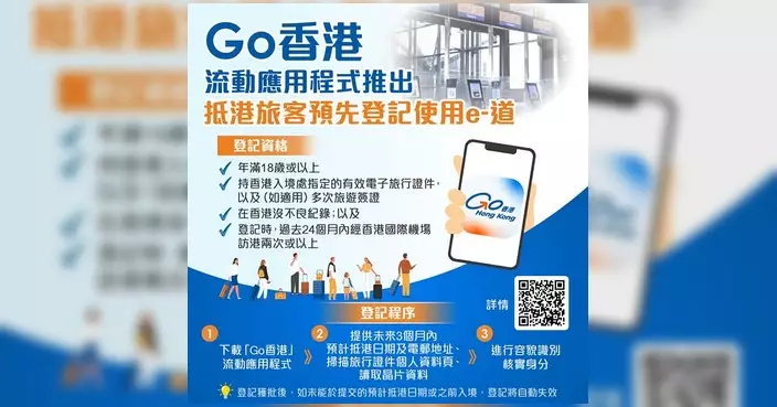 全新「Go香港」應用程式正式推出 合資格常客可預先辦理e-道登記