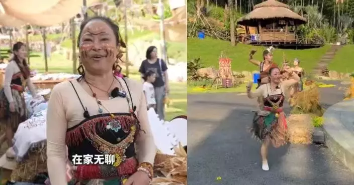 假期景區打工 浙58歲主婦扮原始人NPC爆紅 遊客專程找她合照