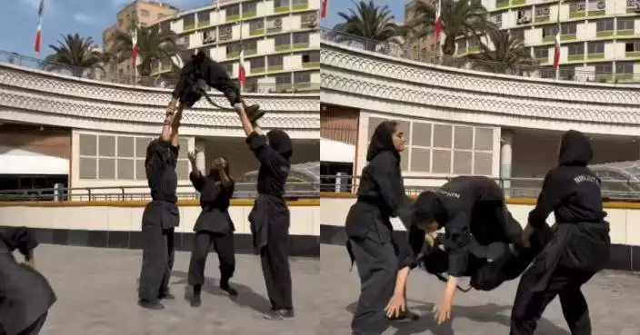 伊朗「女忍者」習武影片爆紅 連環空翻倒立耍兵器 驚人身手引網民熱議