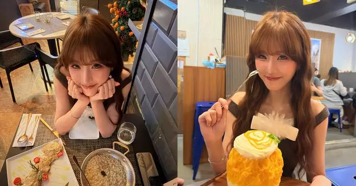 甄敏芳歎美食晒萌照 托腮甜笑電暈網民