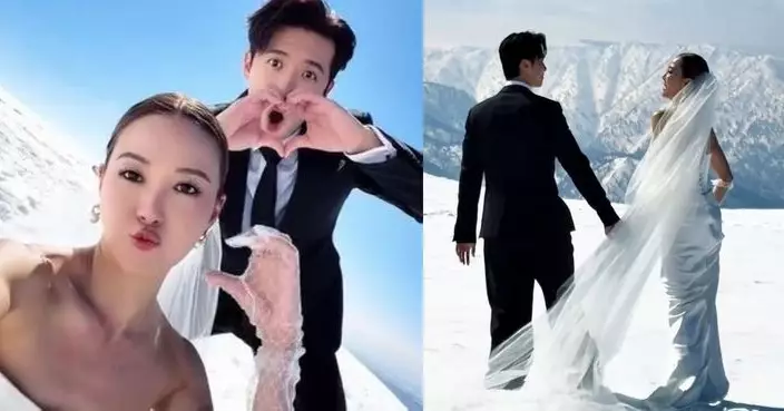 邱士縉雪山拍婚紗照花絮曝光 與未婚妻Alina踩單板滑雪晒恩愛
